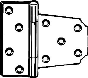 (image for) Hinge V287 3-1/2" Gate Black