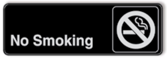 (image for) Sign 3x9 'No Smoking' High Viz