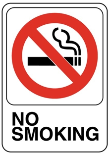 (image for) Sign 5x7 'No Smoking' Plastic