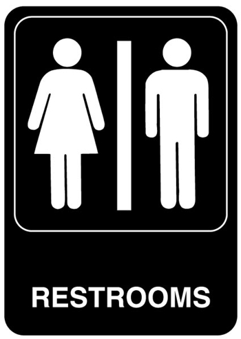 (image for) Sign 5x7 'Restroom' Plastic