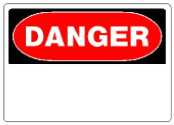 (image for) Sign 10x14 'Danger' Aluminum
