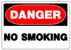 (image for) Sign 10x14 'Danger No Smoking'