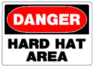 (image for) Sign 10x14 'Danger Hard Hat'