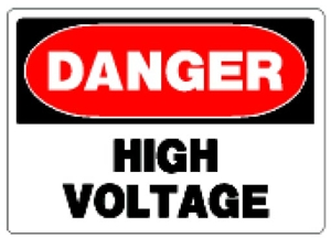(image for) Sign 10x14 'Danger High Volt'