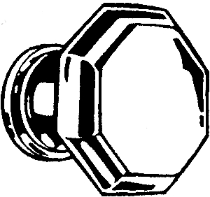 (image for) Knob 1-1/4" Pb Octagonal
