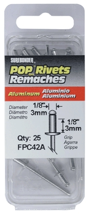 (image for) Rivet 1/8"x1/8" Alum 25/Pk