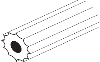 (image for) Spline .130"x25' Black Pkg