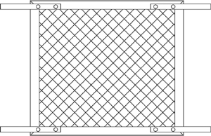 (image for) Screen Door Grill White Poly