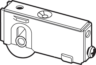 (image for) Sldg Gls Dr Rlr Asby 1.25" Stl