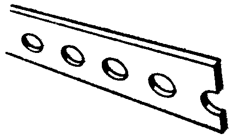 (image for) Bar Slotted 14ga 1-3/8x36"znc