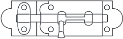 (image for) Barrel Bolt 2-1/2" Hd Brass