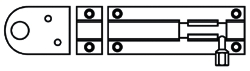 (image for) Barrel Bolt 2-1/2" Solid Brass