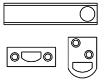 (image for) Surface Bolt 3" Aluminum