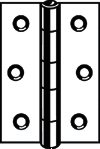 (image for) Hinge Narrow 1-1/2" Brass