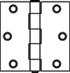(image for) Hinge 3" Square Corner Galv