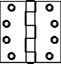 (image for) Hinge 4" Square Corner Galv