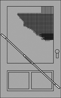 (image for) Screen Door Brace 42" Zinc