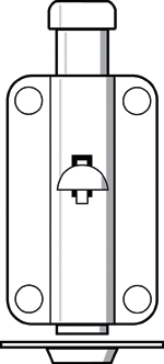 (image for) Bolt Foot 6" Zinc