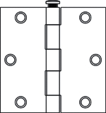 (image for) Hinge 3-1/2x3-1/2" Sq Brs Us4