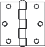 (image for) Hinge 2x2" Zinc Loose Pin