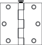 (image for) Hinge 3x3" Zinc Loose Pin