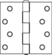(image for) Hinge 4x4" Zinc Loose Pin