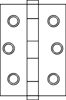 (image for) Hinge 1-1/2" Zinc Lt Narrow Rp