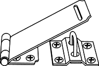 (image for) Hasp Safety 3-1/2" Zinc