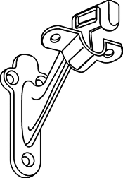 (image for) Handrail Bracket Antq Brass