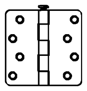 (image for) Hinge Dull Brs Fm 1/4" Rad 3"