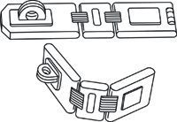 (image for) Hinge Flexible Double Hasp