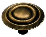 (image for) Knob 1-3/8"dia Antq Brass