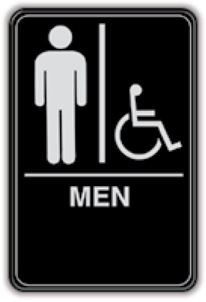 (image for) Sign 6x9 Ada Braille Men/Acces