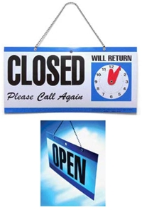 (image for) Sign 10x14 'Open/Closed'