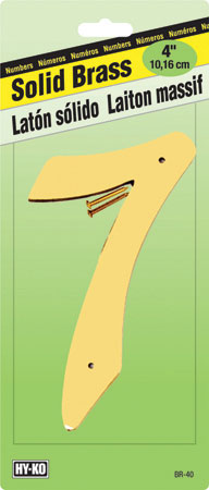 (image for) Number 4" #7 Solid Brass