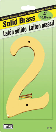 (image for) Number 4" #2 Solid Brass