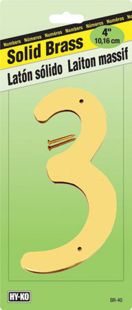 (image for) Number 4" #3 Solid Brass