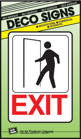 (image for) Sign "exit" 5" X 7" Hd Plastic