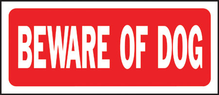 (image for) Sign "beware Of Dog"