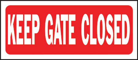 (image for) Sign "keep Gate Closed"