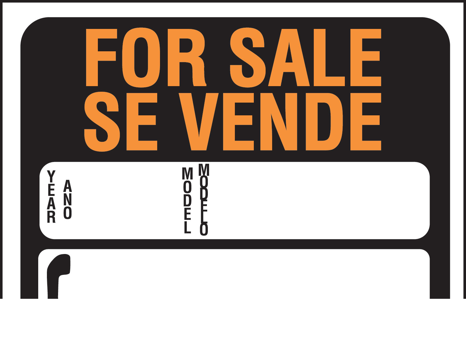 (image for) Sign Auto For Sale Bilingual