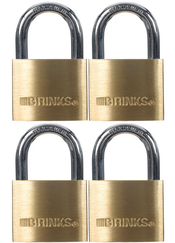 (image for) Padlock 1-9/16" Brass 4/Cd