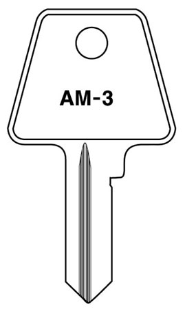 (image for) Key Blank American 5 Pin 10/Bg