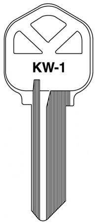 (image for) Key Blank Kw1 Nkl-Plt Brs 50bx