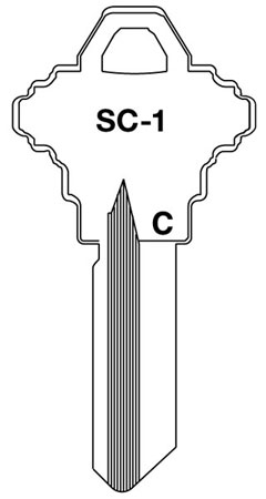 (image for) Key Blank Sc1 Np Brass 50bx