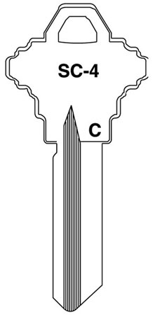 (image for) Key Blank Schlage Sc4 10/Bg