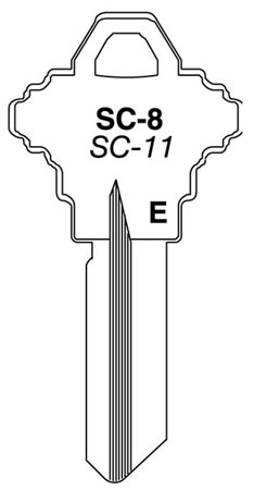 (image for) Key Blank Schlage Sc8 10/Bg