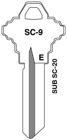 (image for) Key Blank Schlage Sc9 10/Bg