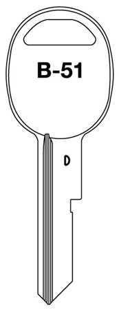 (image for) Key Blank Gmd 68-72 Trnk 10/Bg