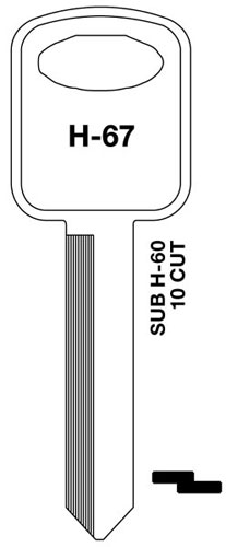 (image for) Key Blank Ford 93-96 10/Bg